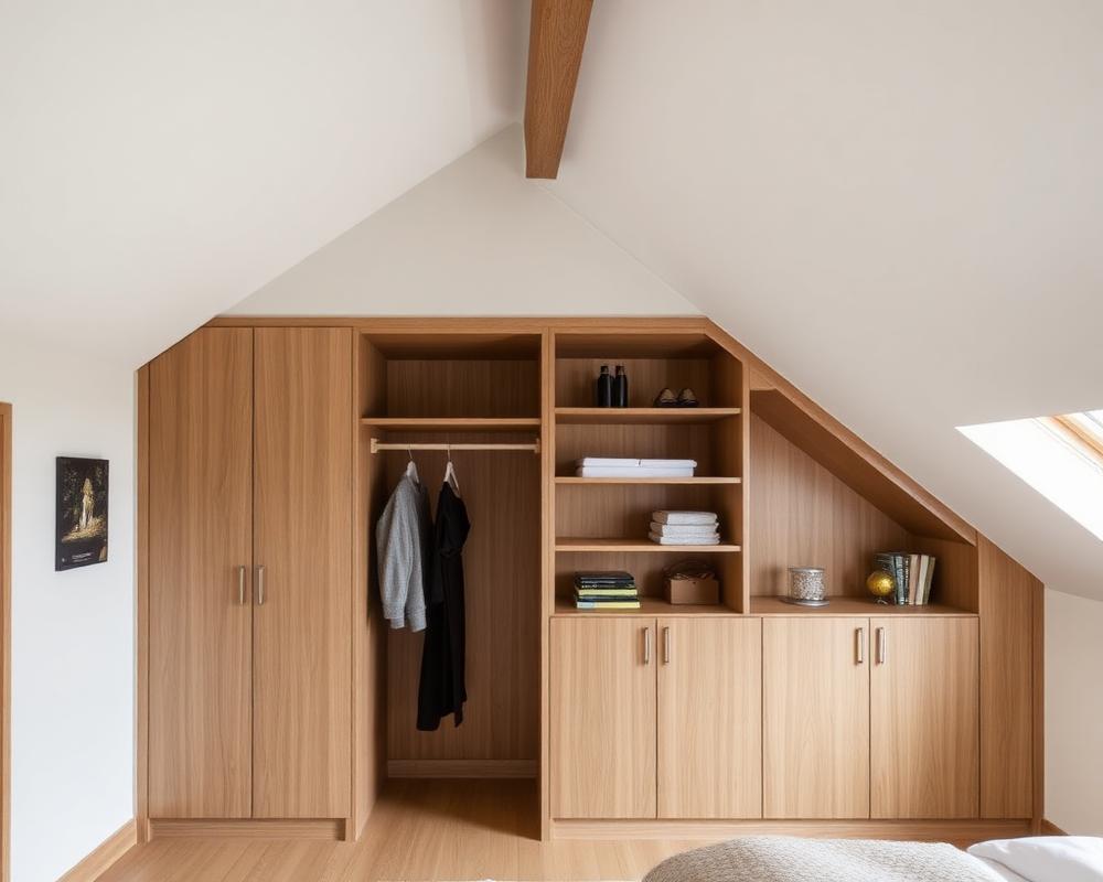 Platzhalter: Einbauschrank unter einer Dachschräge